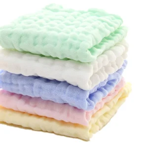 Natural Cotton Baby Washcloths - 5 Pcs