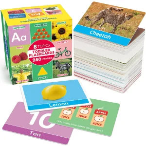 Double Sided Educational  Flash Cards for Toddlers, with Alphabet and Number, Preschool Learning Activities