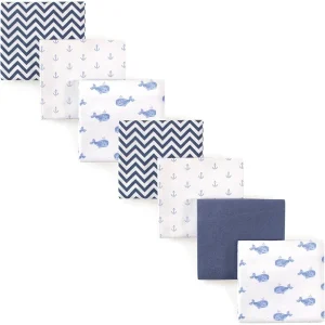 Unisex Baby Cotton Flannel Receiving Blankets Set 30x30 Inches Ideal Everyday Use
