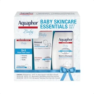 Aquaphor Baby Skin Care Set with Baby Wash and Shampoo 16.9 Fl Oz + Healing Ointment for Chapped Skin