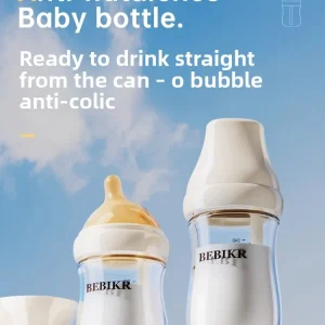 0-12 Months Baby Feeding Bottles Anti Bloating Spitting Choking Glass Baby Bottles Silicone Nipple