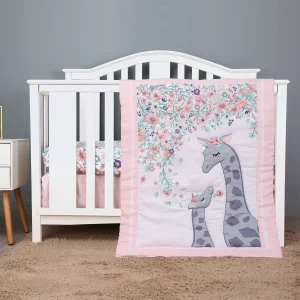 3Pcs Luxury Super Soft Breathable Cot Bedsheets Crib Bedding Set